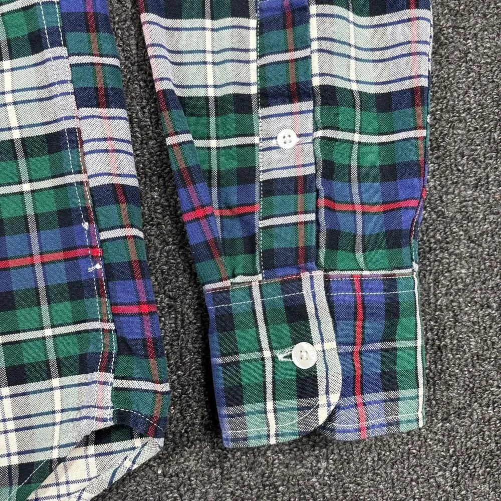 J. Crew Oxford Shirt Men Plaid Button-Down Slim Classic Multicolor Size Small